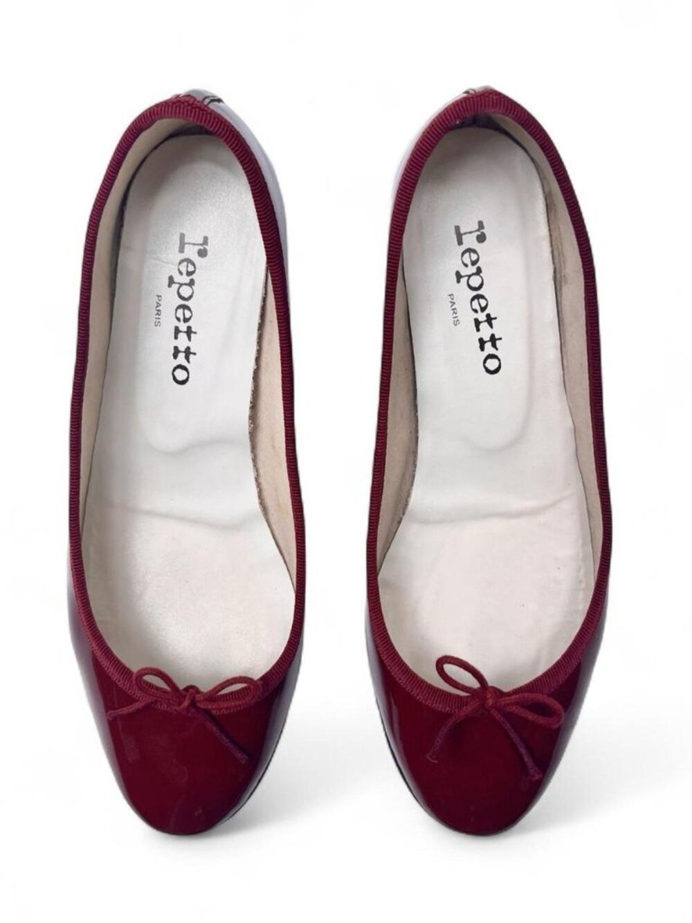 Repetto Camille Patent Leather Heels in Burgundy - Size 38.5 EU/7.5 US